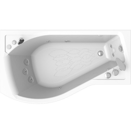 Акриловая ванна Radomir Wachter Миранда 168x95 форсунки Белые