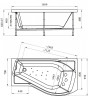 Акриловая ванна Radomir Wachter Миранда 168x95 форсунки Белые
