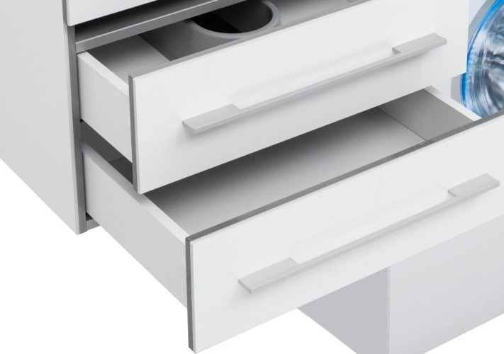 Тумба с раковиной Aquanet Верона 120 L белый (подвесная, 2 ящика)