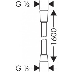 Душевой шланг Hansgrohe Isiflex160 см, шлифованный черный хром (28276340)