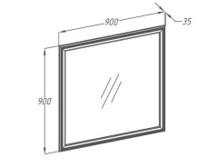 Зеркало Opadiris Санрайз 90
