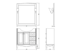 Зеркало ValenHouse Эллина 105