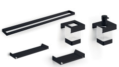 600DNE09N Модуль подвесной 600мм: рейлинг A8883DNE+полочка с водосгоном A8851NNE+полочка A8809NNE+дозатор A8812MNE21+стакан A8810MNE21,нерж.сталь AI