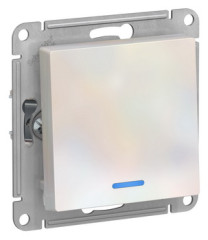 1-кл ПЕРЕКЛЮЧАТЕЛЬ с подсветкой, сх.6а, 10АХ, механизам, ЖЕМЧУГ Schneider Electric ATLASDESIGN ATN000463