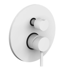 Смеситель для душа Paffoni LIGHT встраиваемый, на 3 выхода, девиатор-картридж, белый матовый (LIG019BO)