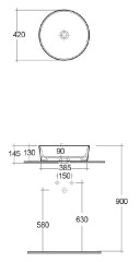 Раковина Rak Ceramics MOON 42х42х15 см, белая (HAR106AWHA)