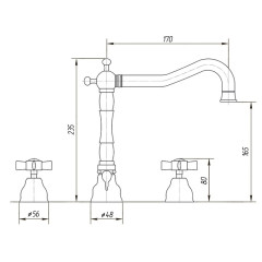 Смеситель для раковины Migliore Princeton ML.PRN-812