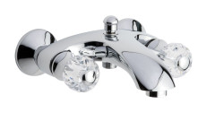 Смеситель Deco Cristall с ручным душем для ванной, цвет хром