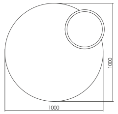 Зеркало AZARIO SATELLIT D1000 c подсветкой и диммером, сенсорный выключатель (LED-00002484)