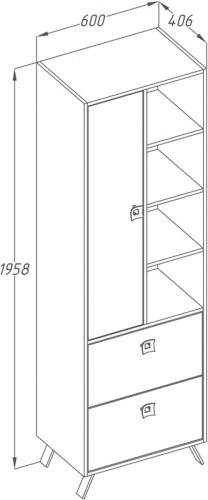 Шкаф пенал Smile Квинта 60