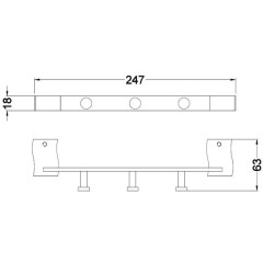 Крючок для полотенец Schein Swing 321*3B2