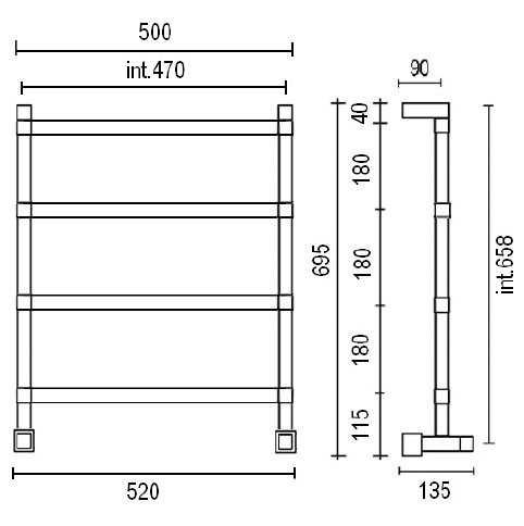 Полотенцесушитель Margaroli Panorama 742-4