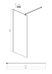 Душевая перегородка Ambassador Walk-in 15033224 (800x2000)