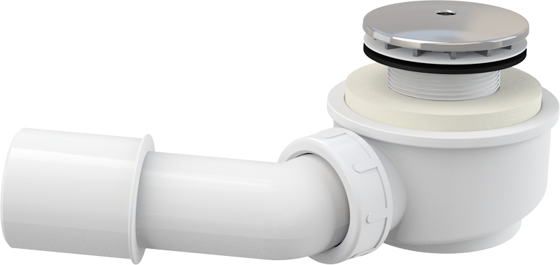 Сифон для душевого поддона Alcadrain 50 мм, заниженный, хромированный пластик (A471CR)