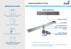 Душевой трап RGW SDR-02-Q арт. 21210212-02
