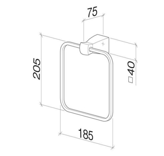 Полотенцедержатель Dornbracht Square 83.200.910.00