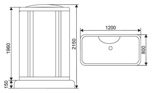 Душевая кабина Arcus AS-119 80x120