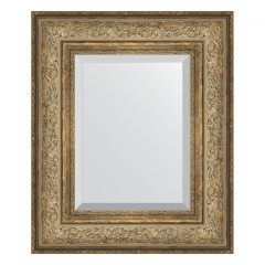 Зеркало настенное с фацетом EVOFORM в багетной раме виньетка античная бронза, 50х60 см, BY 3373