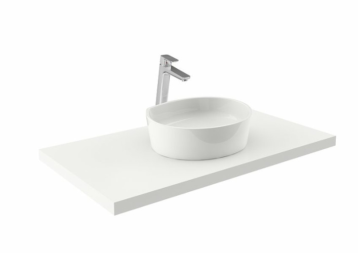 Раковина накладная Ravak 46.3х38.9х12 литьевой мрамор, цвет Белый (XJN01300004)