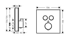 15738400 ShowerSelect Glass Термостат ShowerSelect для двух потребителей, стеклянный, СМ (белый)