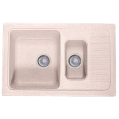 Кухонная мойка Formastone Fosto  КМ 77-49, прямоугольная с крылом, замороженный персик
