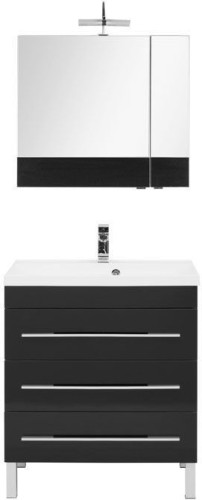 Мебель для ванной Aquanet Верона NEW 75 черный (напольный 3 ящика)