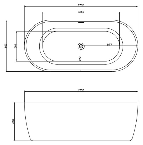 Акриловая ванна Gemy G9219 175x80