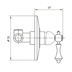 Смеситель для душа Migliore Bomond New встраиваемый