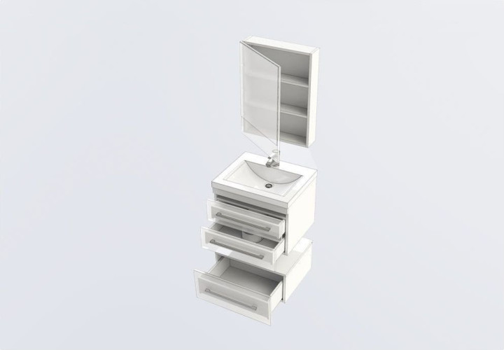 Мебель для ванной Aquanet Нота 58 черный (камерино)