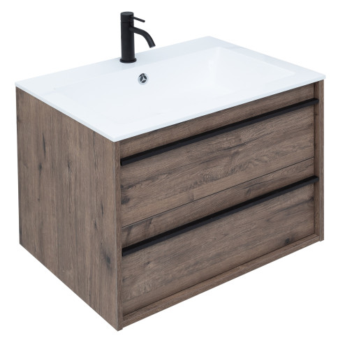 Тумба с раковиной Aquanet Lino 70 Дуб Веллингтон