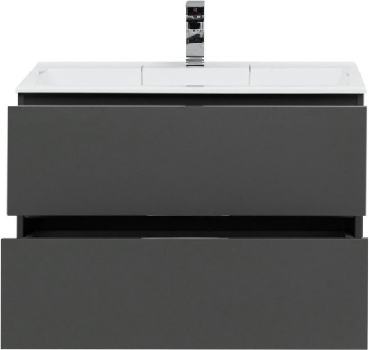 Тумба с раковиной Aquanet Алвита 80 серый антрацит