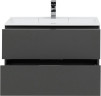 Тумба с раковиной Aquanet Алвита 80 серый антрацит