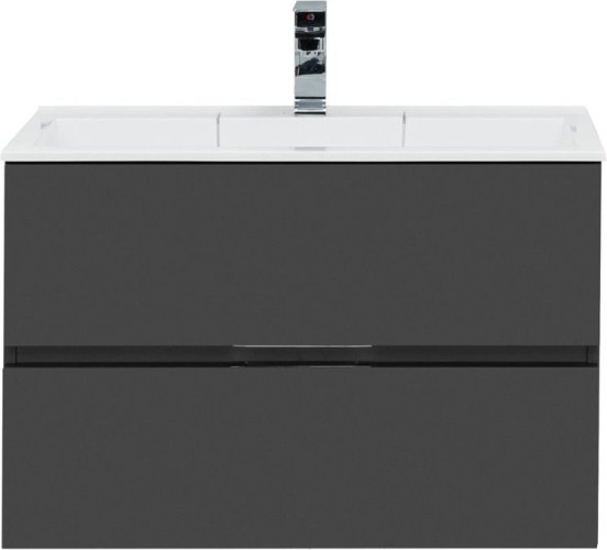 Тумба с раковиной Aquanet Алвита 80 серый антрацит
