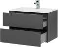 Тумба с раковиной Aquanet Алвита 80 серый антрацит