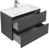Тумба с раковиной Aquanet Алвита 80 серый антрацит