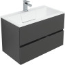 Тумба с раковиной Aquanet Алвита 80 серый антрацит