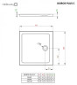 Акриловый поддон для душа Radaway Doros Plus C 80x80x4,5