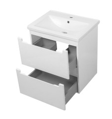Комплект в ванную Ceruttispa тумба Пьемонт 60 подвесная №2 с умывальником "Кантэ 60"