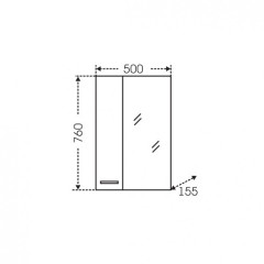 Зеркальный шкаф СанТа Омега 50