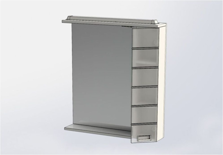 Зеркало-шкаф Aquanet Доминика 80 LED белый