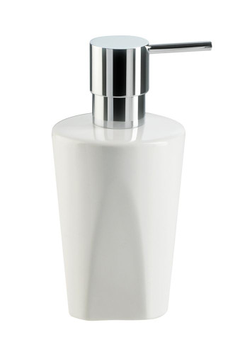 Stil Haus Liz, настольный керамический дозатор, цвет хром - белая керамика