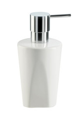 Stil Haus Liz, настольный керамический дозатор, цвет хром - белая керамика