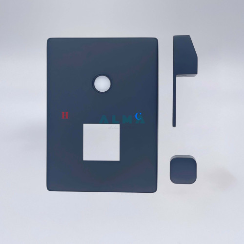 Встраиваемый душевой комплект со смесителем Liros, черный  3 режима