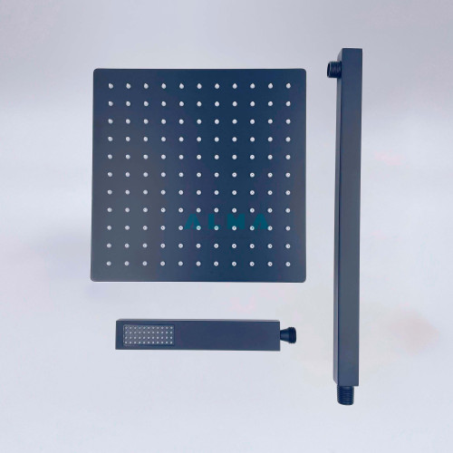 Встраиваемый душевой комплект со смесителем Liros, черный  3 режима