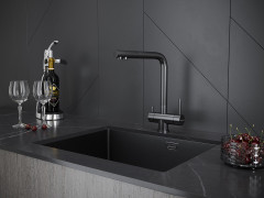 Смеситель для кухни Paulmark SKALEN, вороненая сталь, 213020-GM, Paulmark