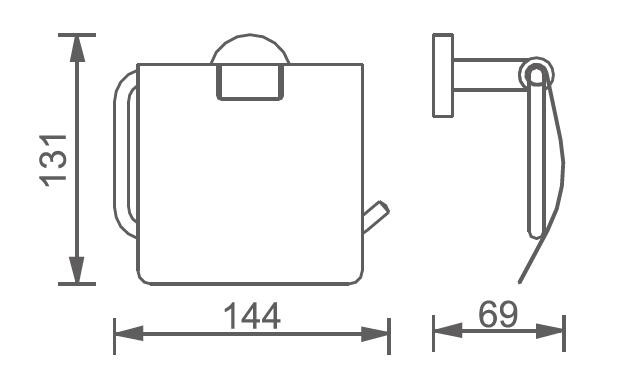 Держатель туалетной бумаги Aquanet 4586 хром