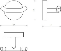 Крючок для полотенец Aquanet Flash R2