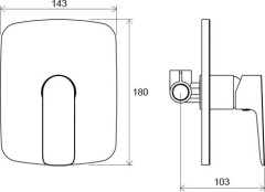 Смеситель встроенный без переключателя CL 062.00