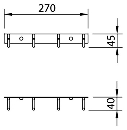 Вешалка для полотенец Clever Urban2 99481 4 крючка