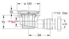 Сифон для душевого поддона BONOMINI (5290AB12B7WZ)